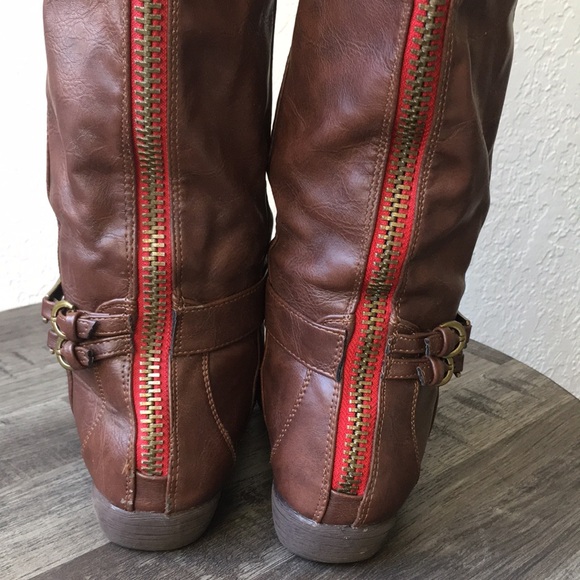 Monica black zipper riding boot - Picture 2 of 6